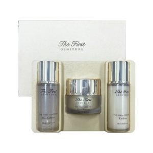 O HUI The First Geniture 3pcs Special Gift Set – Luxury anti-aging skincare set with softener, emulsion, and essence for radiant and firm skin