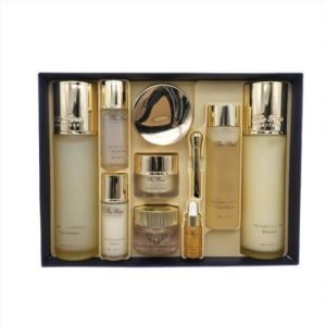 O HUI The First Geniture 3-Piece Gift Set – premium anti-aging skincare set featuring essence, emulsion, and cream for radiant, youthful skin.