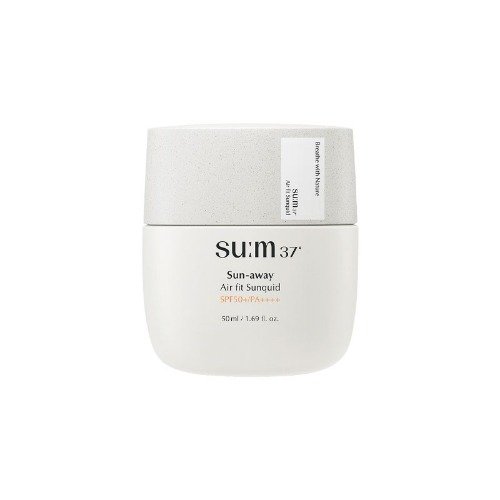 SUM37 Sun-away Air Fit Sunquid SPF50+/PA++++ – Lightweight daily sunscreen with high UV protection, featuring a breathable formula that leaves a fresh, non-sticky finish