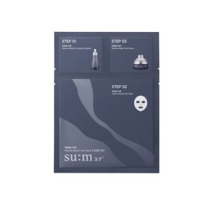 SUM37 Water-full Marine Relief Gel Mask 3Step 10 шт — трёхэтапная маска с морскими компонентами для глубокого увлажнения и восстановления кожи