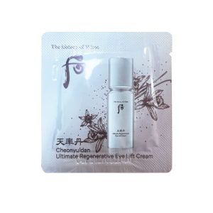 The History of Whoo Cheonyuldan Ultimate Regenerative Eye Lift Cream – luxury Korean anti-aging eye cream in 1ml sachet for lifting and firming