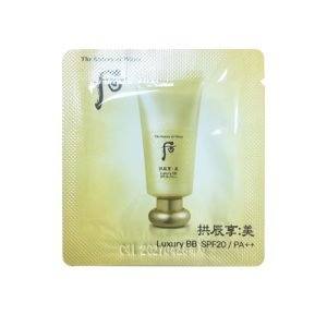 The History of Whoo Gongjinhyang Mi Luxury BB Cream Sachet - Radiant skin coverage with royal herbal ingredients.