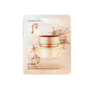 The Whoo Ultimate Regenerating Overnight Mask 4ml – luxury Korean sleeping mask for deep hydration, skin regeneration, and overnight anti-aging care